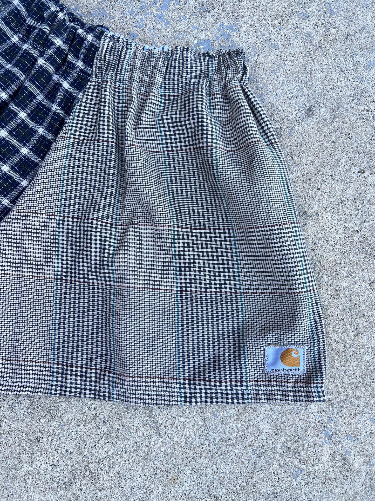 Mixed Plaid “Carhartt Boxer” Shorts