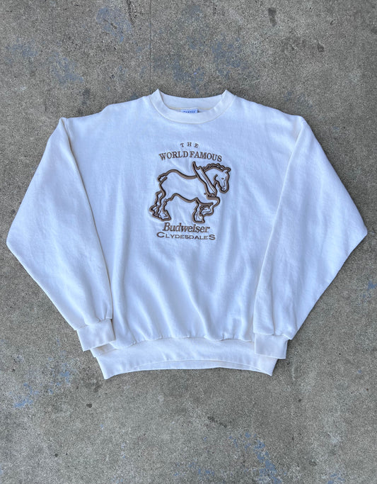 Vintage Budweiser Embroidered Crewneck