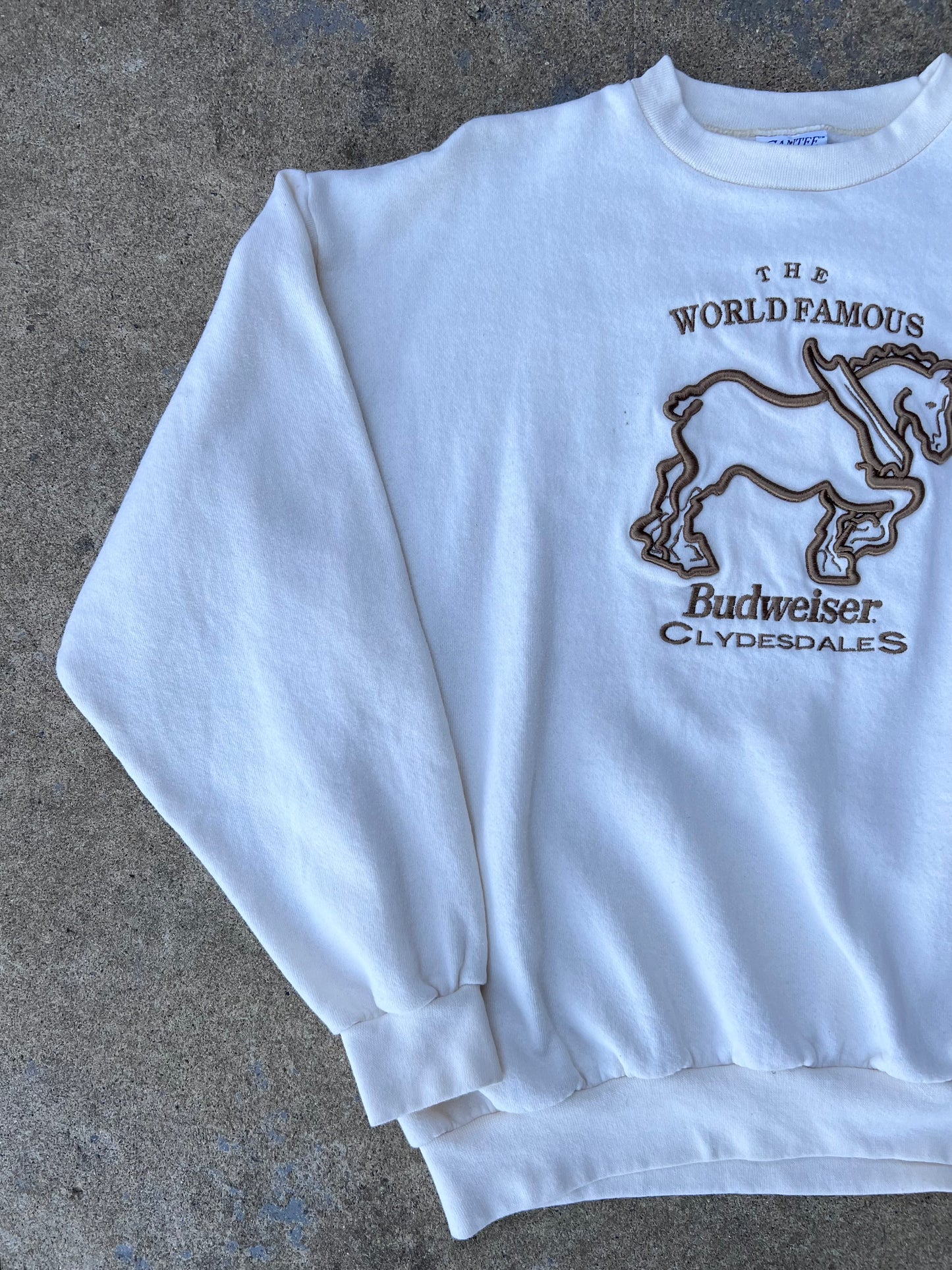 Vintage Budweiser Embroidered Crewneck