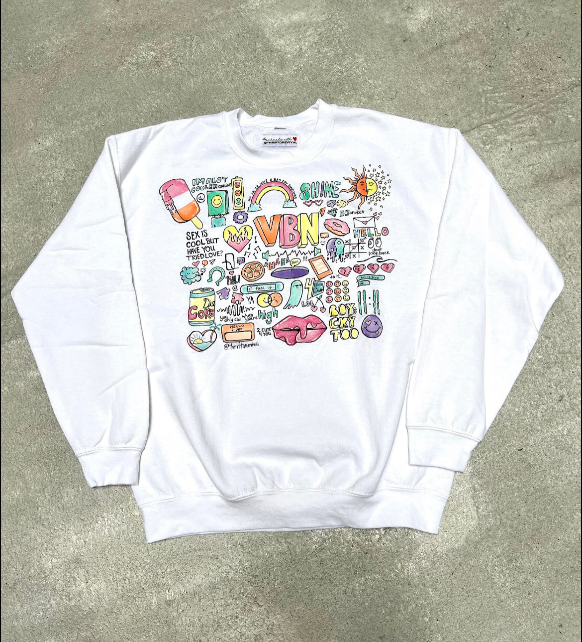 Hand Painted "Doodle" Crewneck