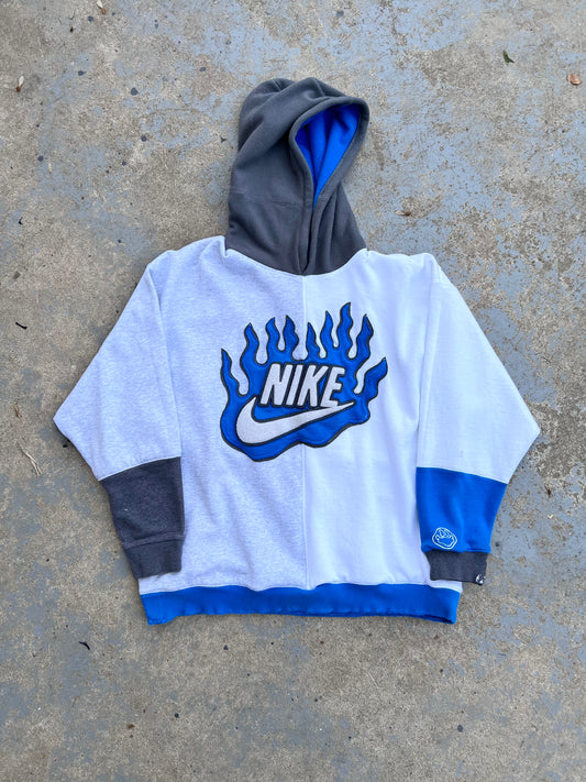 Reworked Nike Flame + Two Tone Hoodie