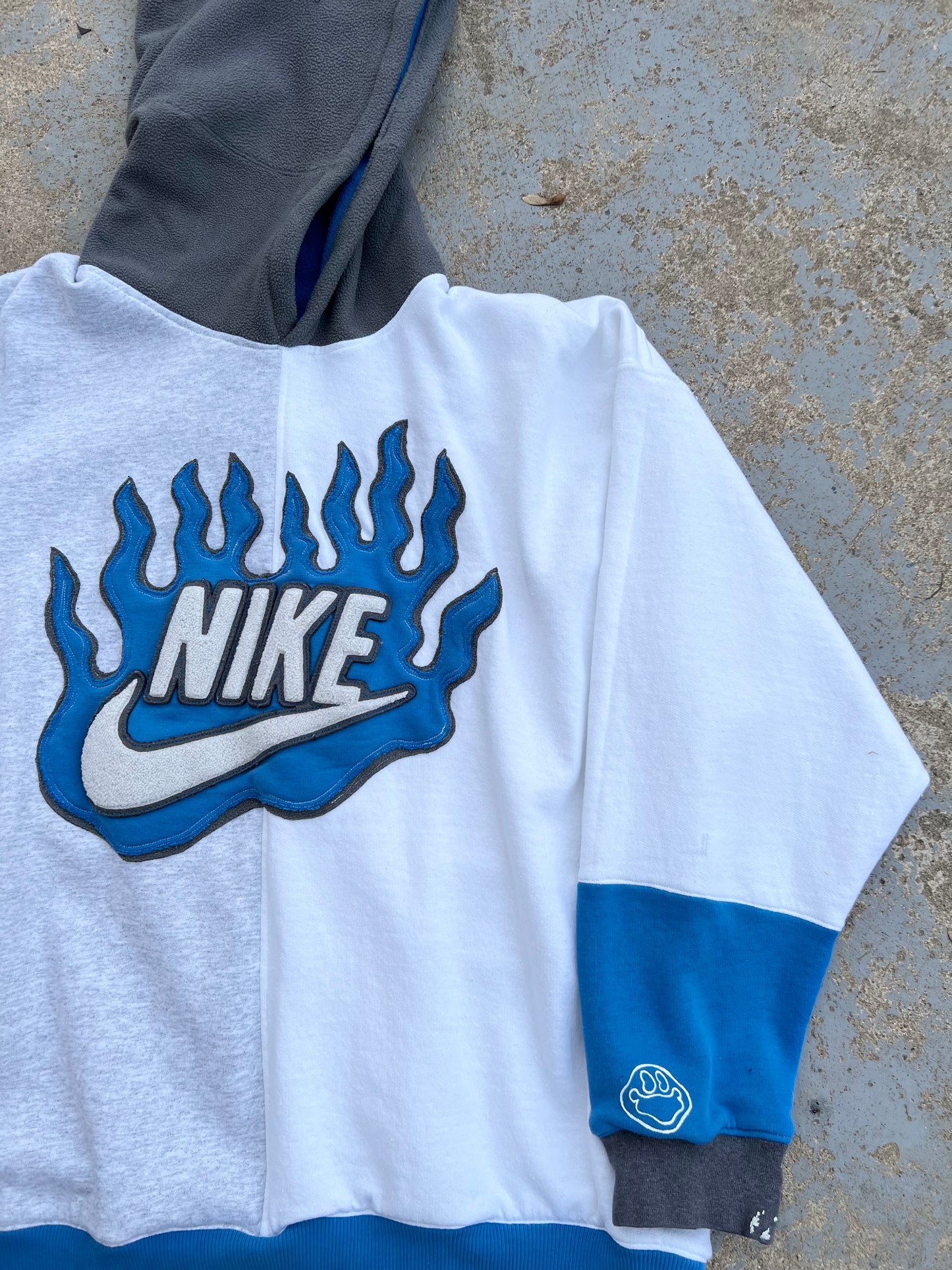 Reworked Nike Flame + Two Tone Hoodie