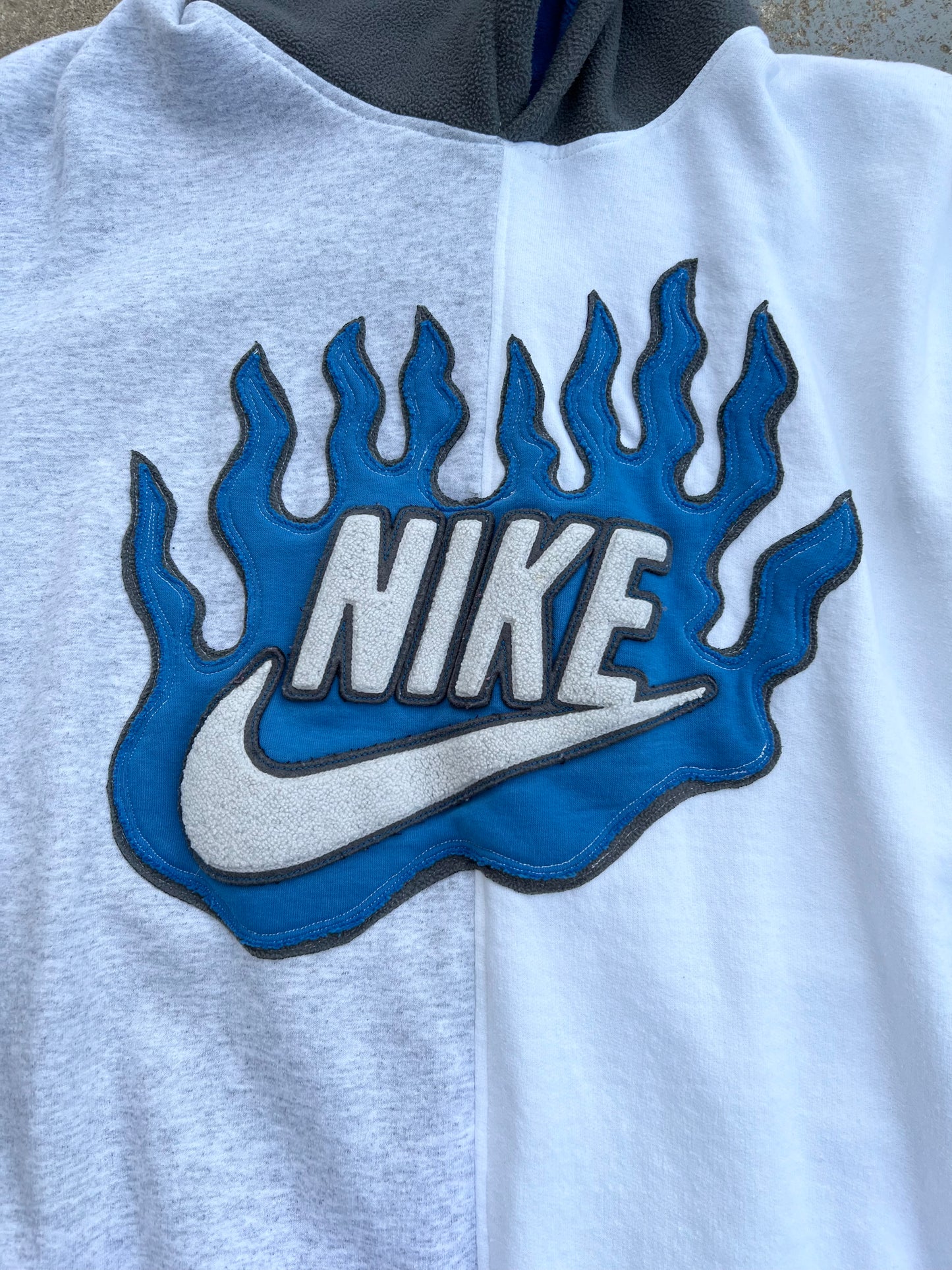 Reworked Nike Flame + Two Tone Hoodie