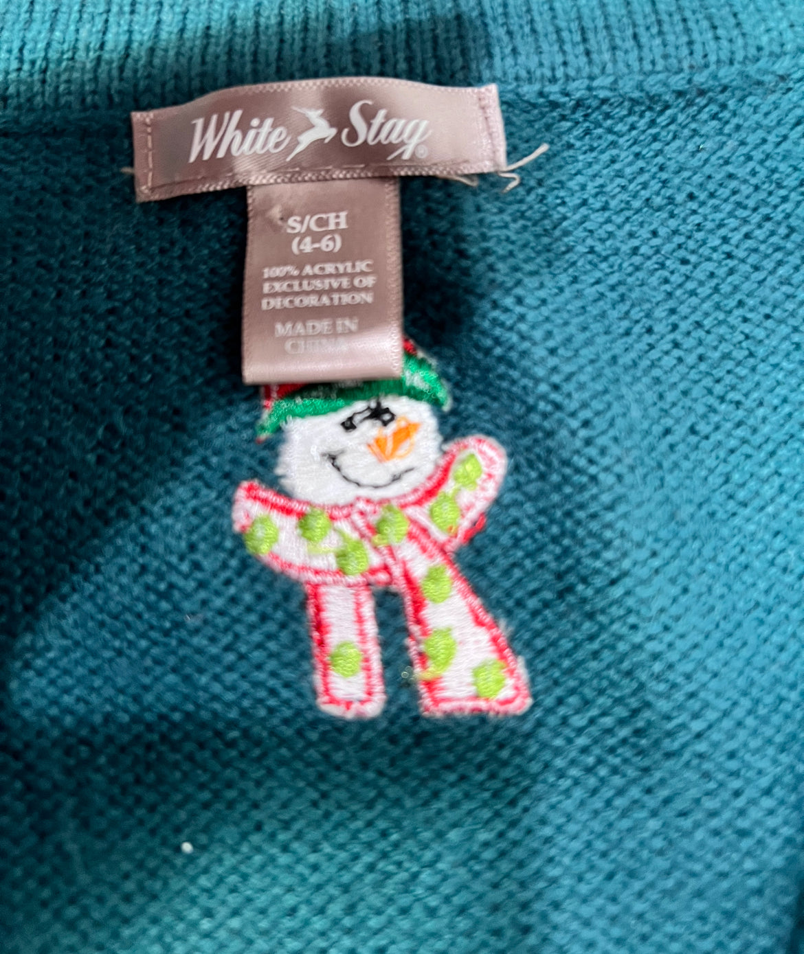 Vintage Embroidered Holiday Skiing Snowmen Themed Vest