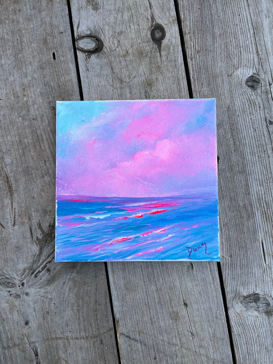 1:1 Hand Painted Beach Scene