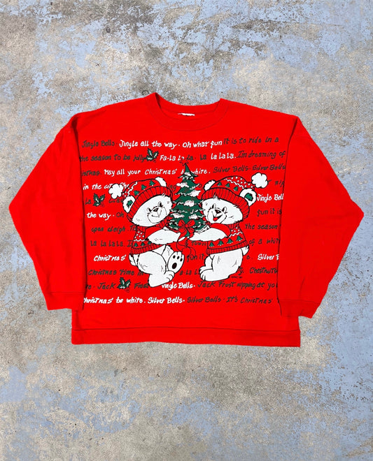 Vintage 1991 "Jingle All the Way" Holiday Bears Crewneck