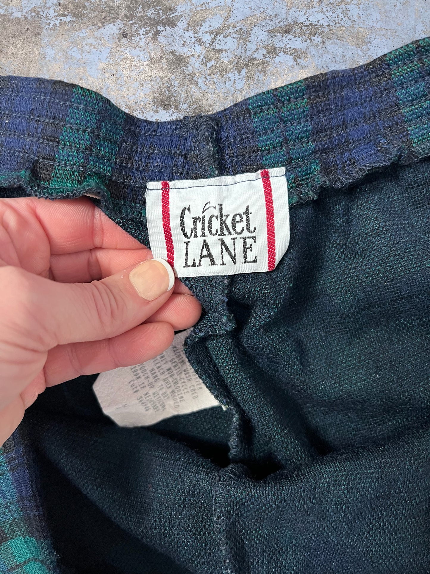 Vintage Green + Blue Plaid Trousers