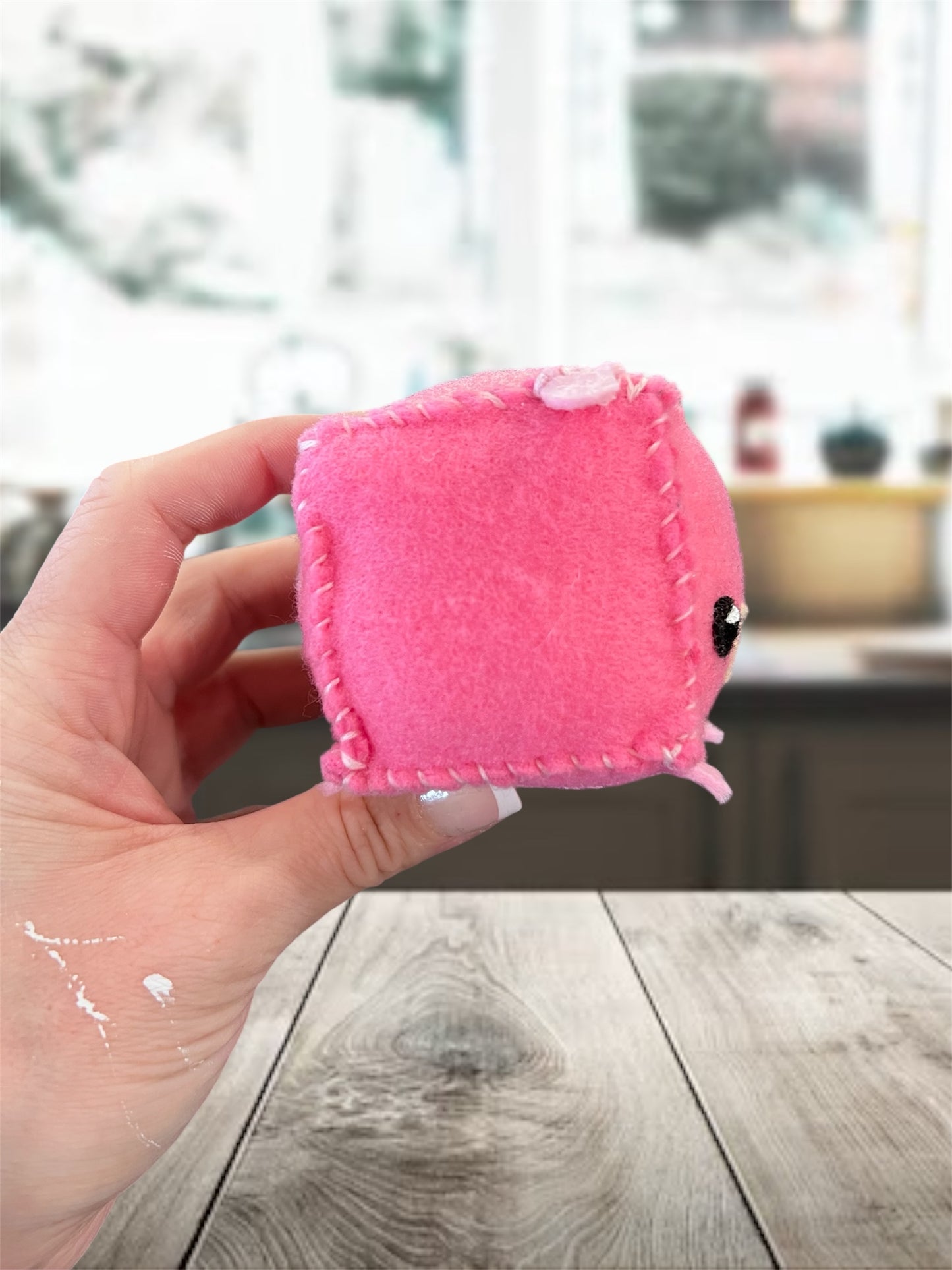 Pink Piggy Felt Pin Cushion