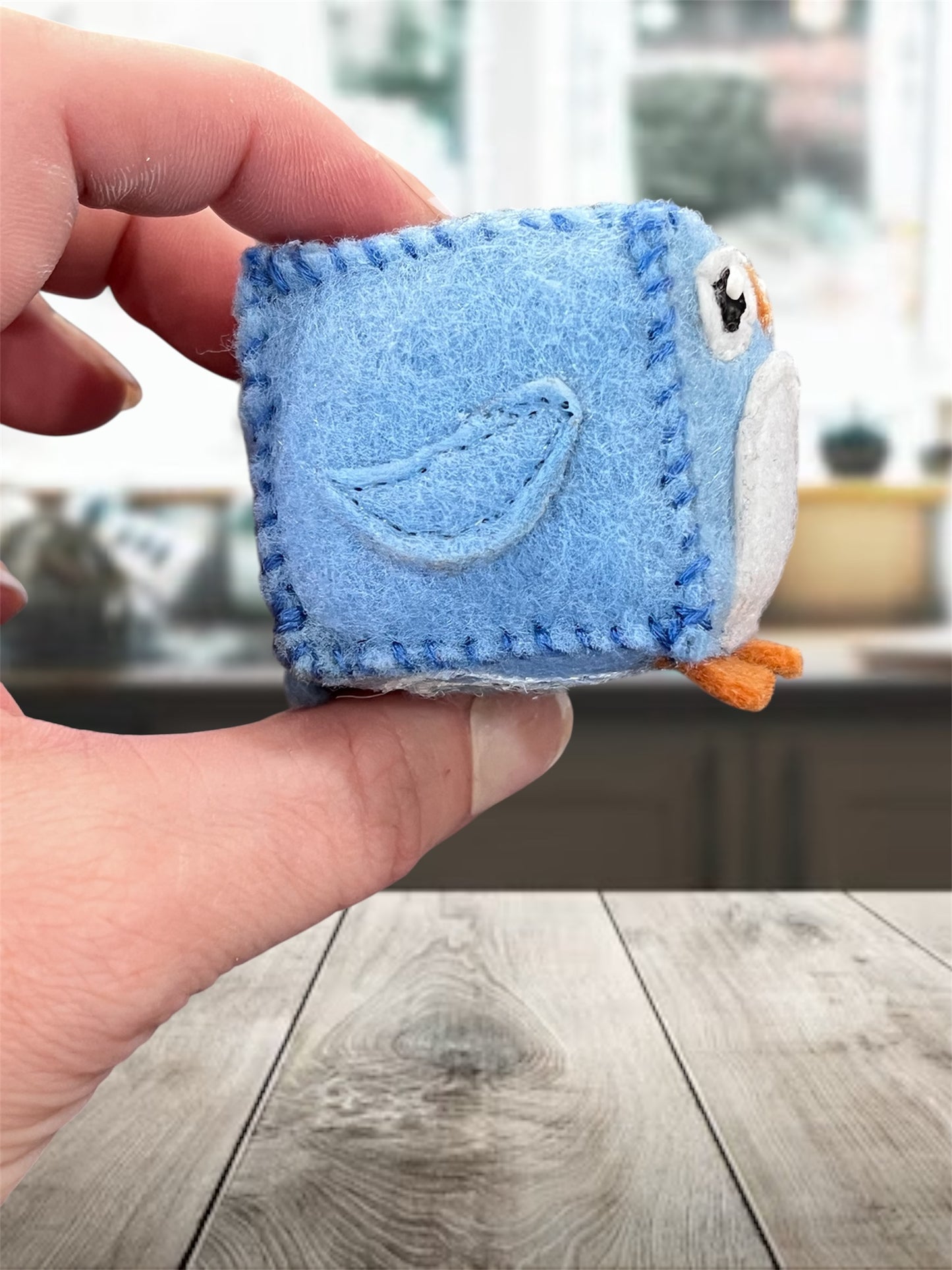 MINI Blue Bird Felt Pin Cushion