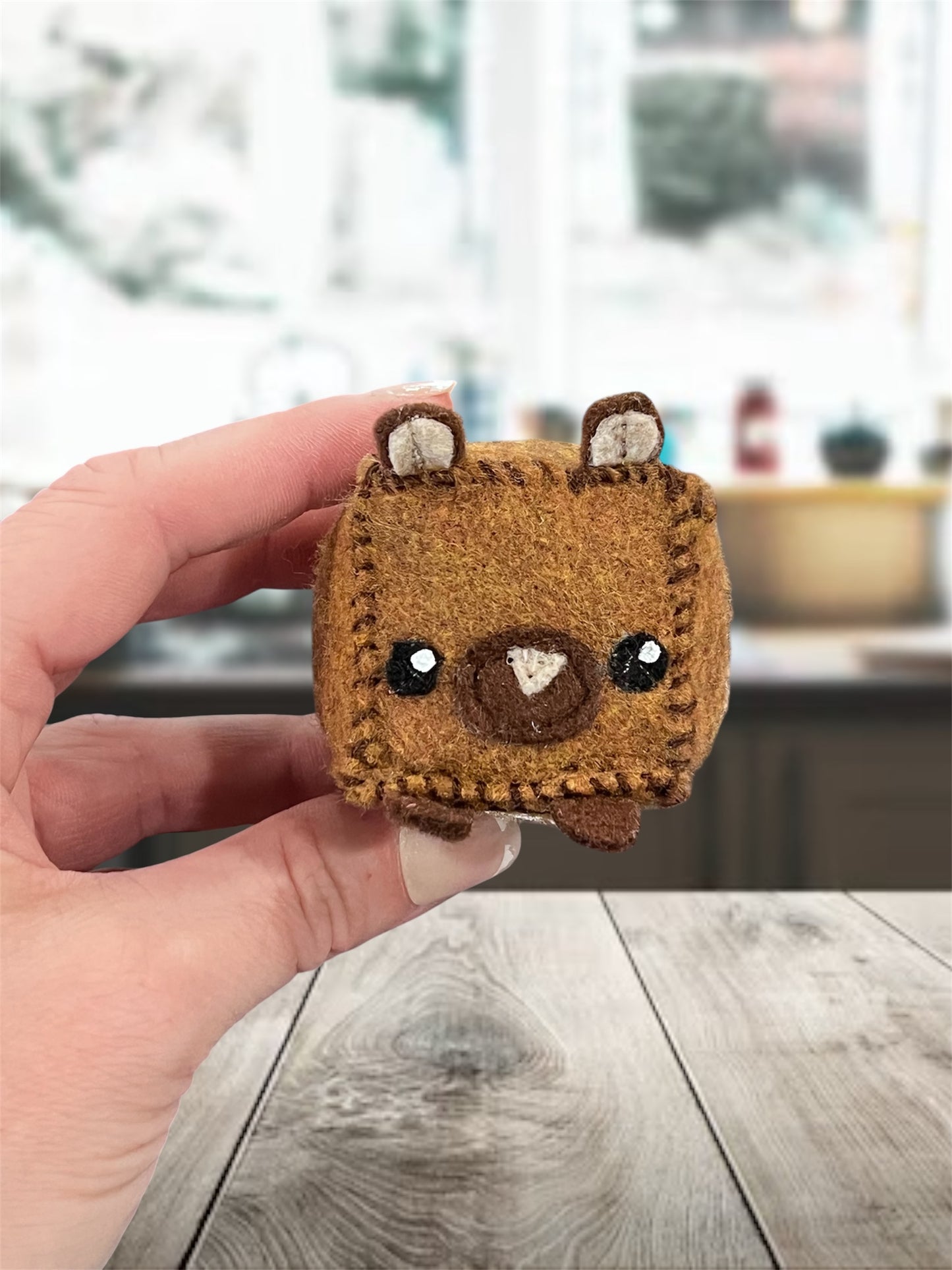 MINI Brown Bear Cub Pin Cushions