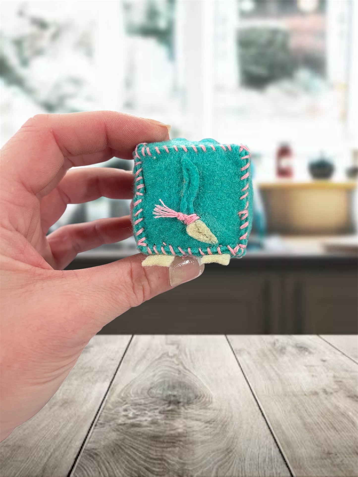 MINI Turquoise Hippo Pin Cushion