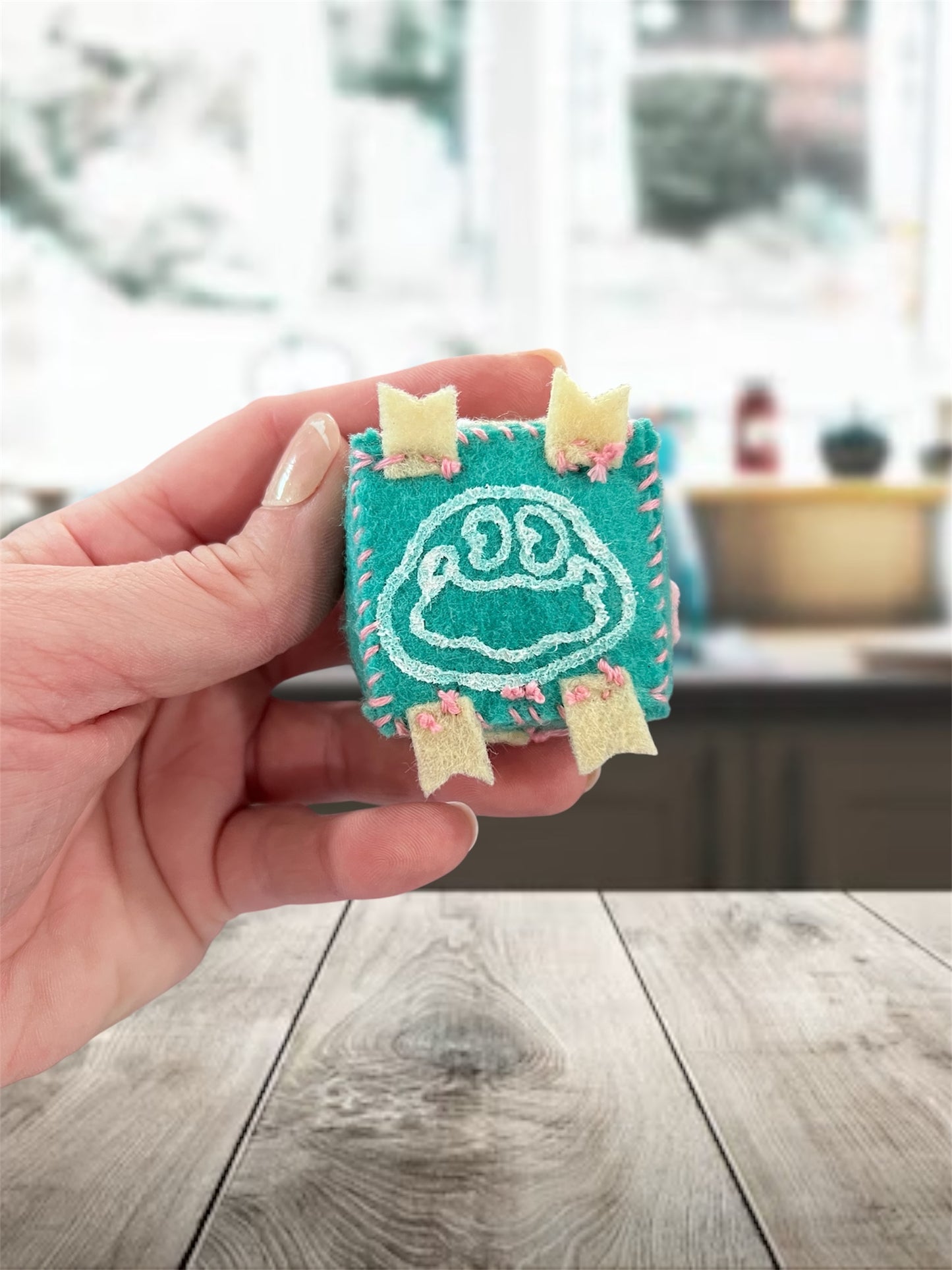 MINI Turquoise Hippo Pin Cushion