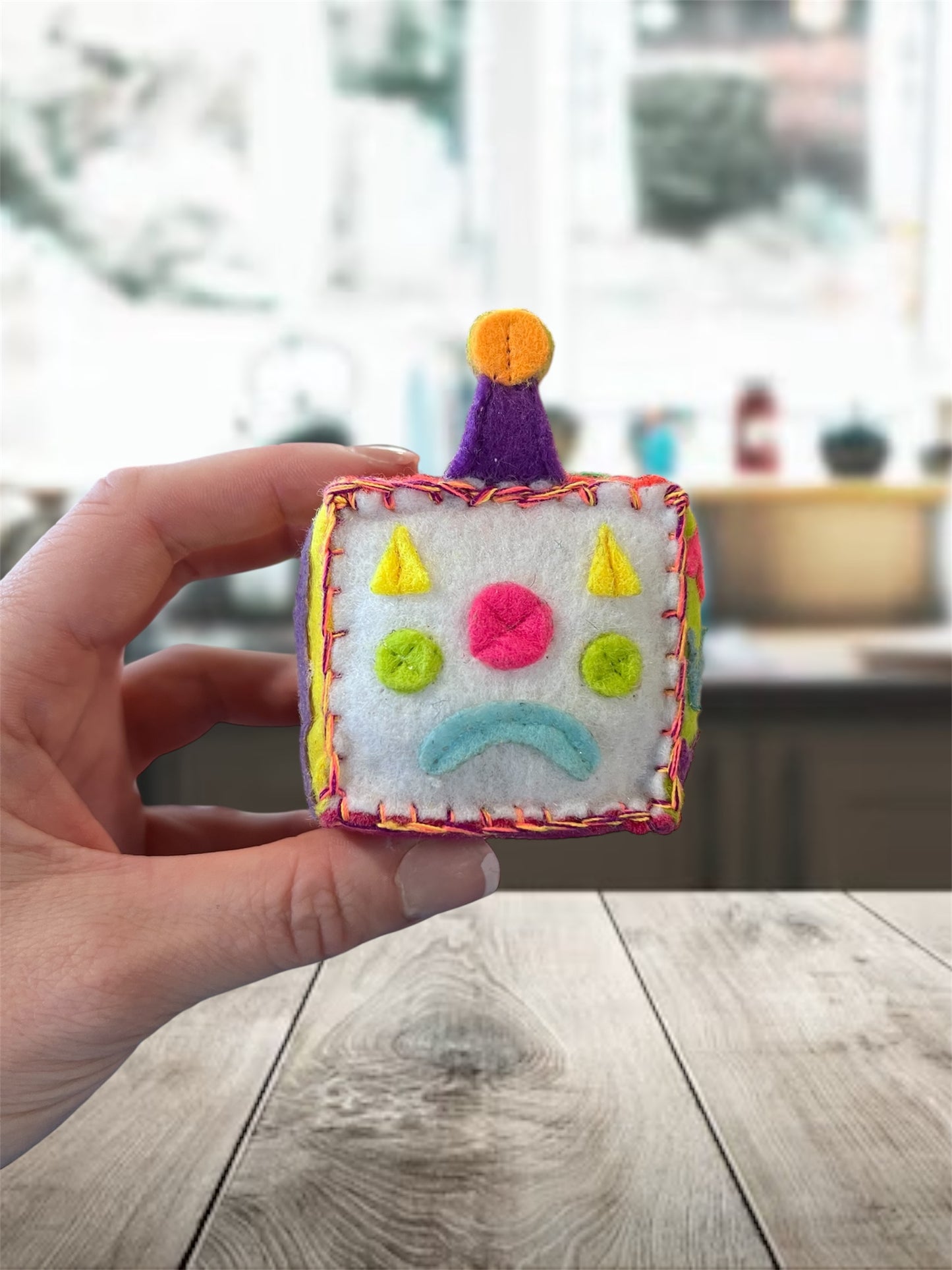 Sad Clown Felt Pin Cushions