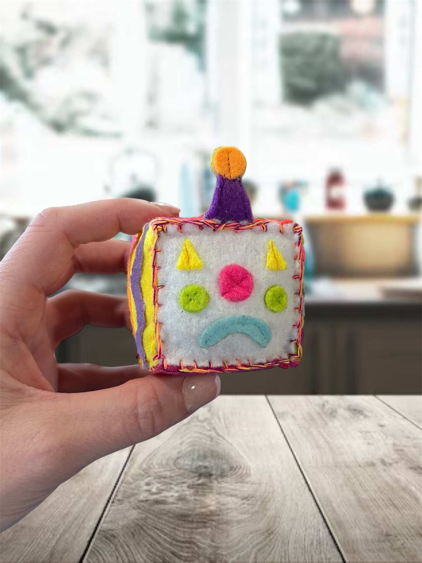 Sad Clown Felt Pin Cushions